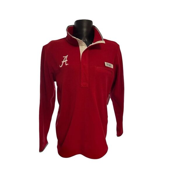 Brand New Men’s Columbia SAMPLE Crimson Alabama Crimson Tide PFG Harborside Flee - Picture 1 of 7